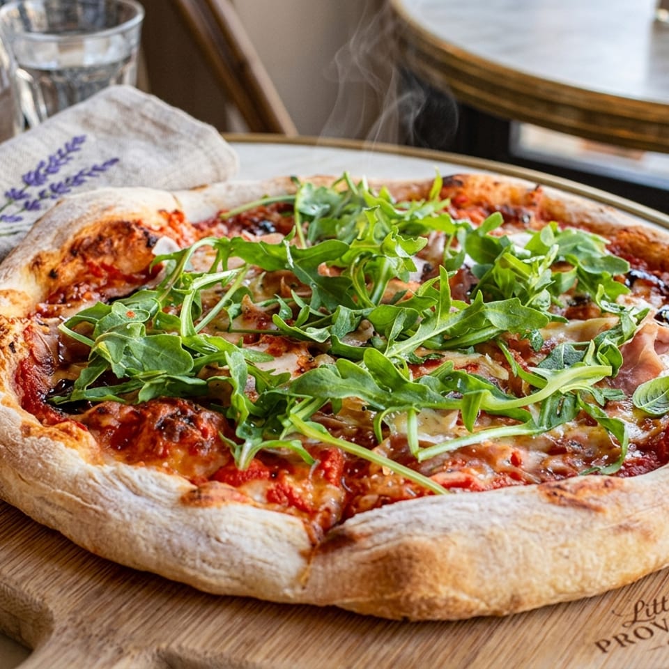 Artisan pizza at Little Provence French cafe in Arcadia California